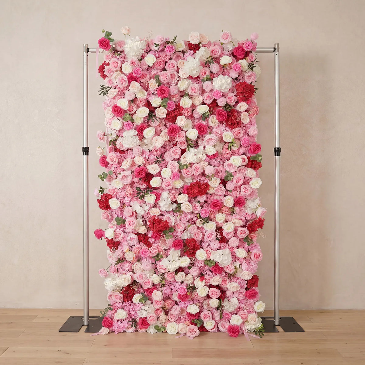 Uflower Pink Flower Wall Wedding Party Proposal Decor SET80228