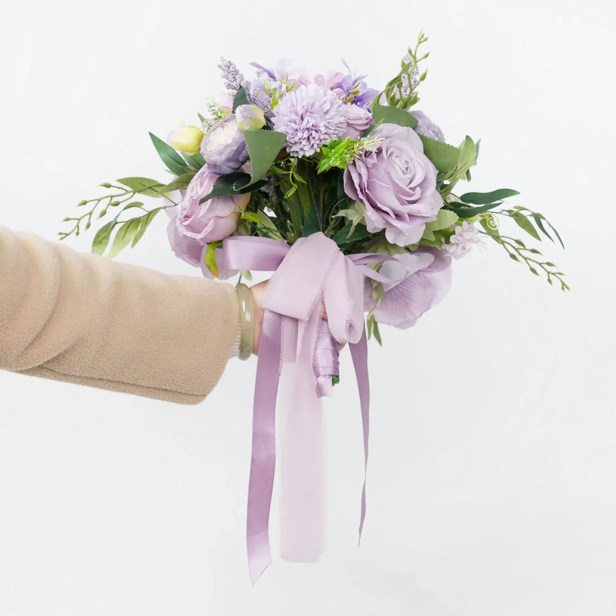 Uflower Purple bridal flower bouquet MG80004-01 - Uflower