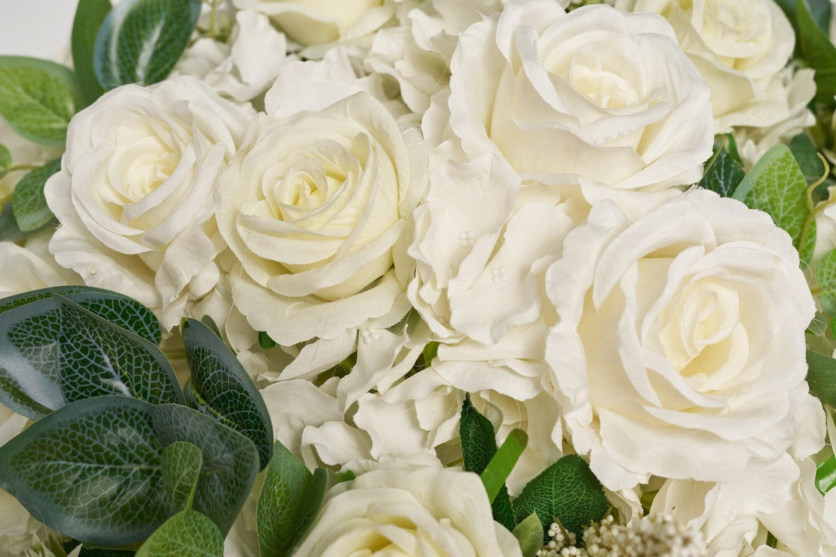 Flower Ball White Rose & Small Hydrangea Wedding Proposal Party Centerpieces Decor - Uflower