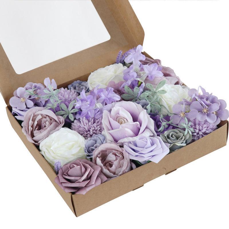 Western Wedding Boxed Flowers Diy Bridal Bouquet Simulation Flowers Gift Flower Boxes - Uflower