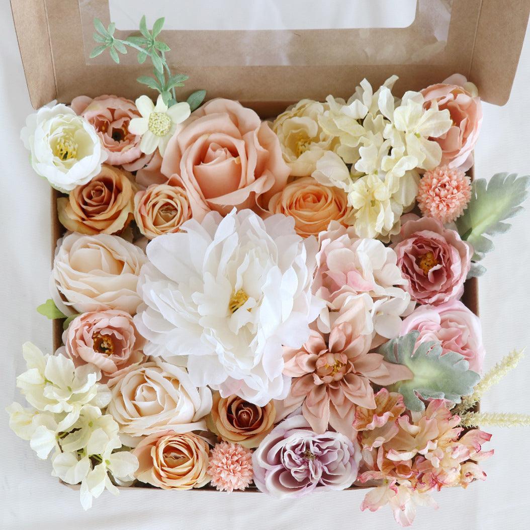 Simulation boxed flowers cross-border export wedding Diy bride hand bouquet holiday party gift flower box - Uflower