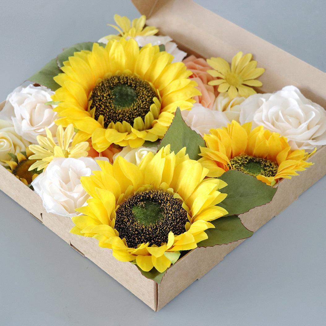 Simulation Sunflower Flower Box Spring Holiday Gift Boxed Flowers Mother's Day Birthday Diy - Uflower