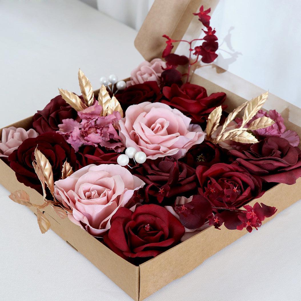 European Wedding Boxed Flowers Birthday Party Simulation Flowers Gift Flower Box Valentine's Day Gift - Uflower