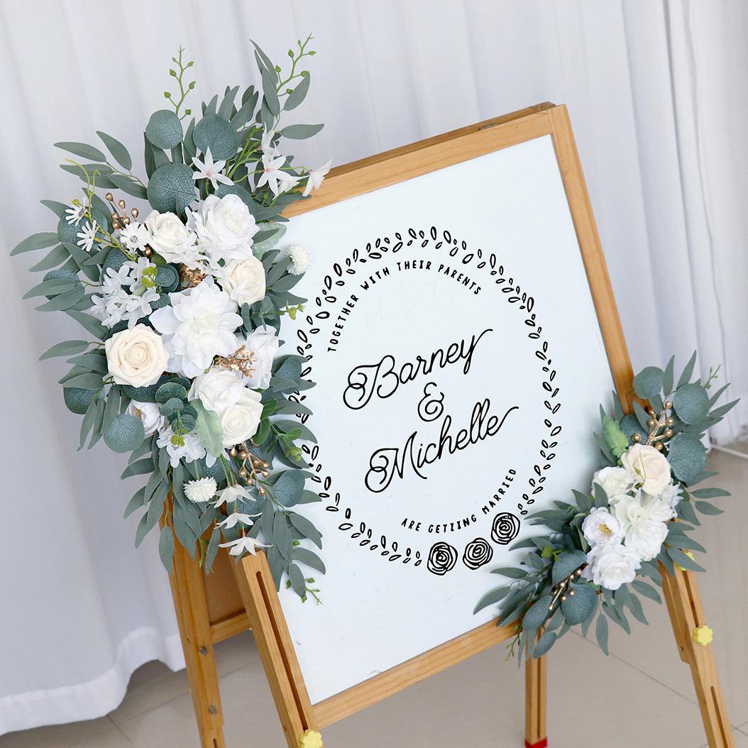 Wedding Arch Flower Simulation Rose Welcome Sign Wedding Party - Uflower