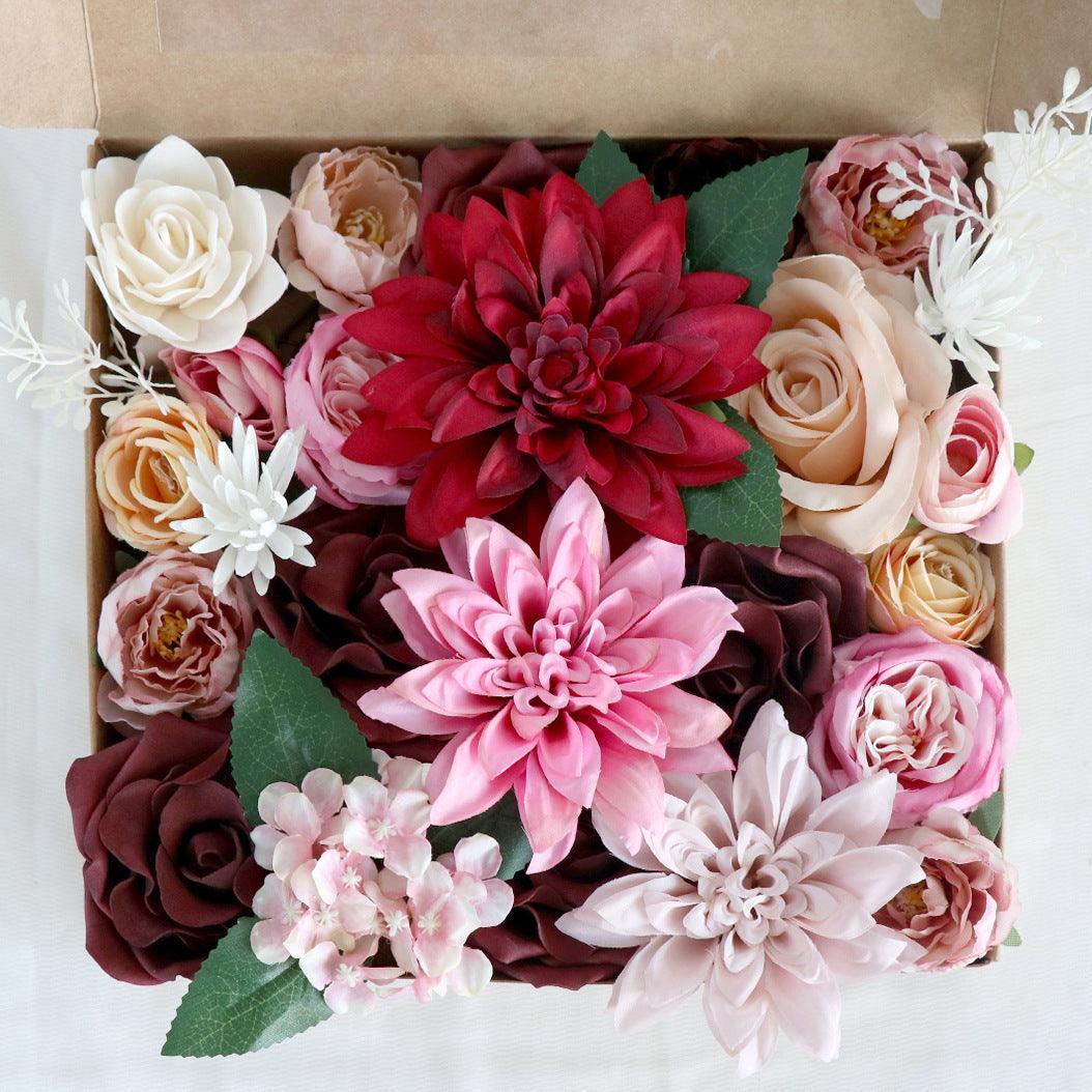 Simulation Flowers Boxed Birthday Proposal Gift Flower Box Diy Wedding Bridal Bouquet - Uflower