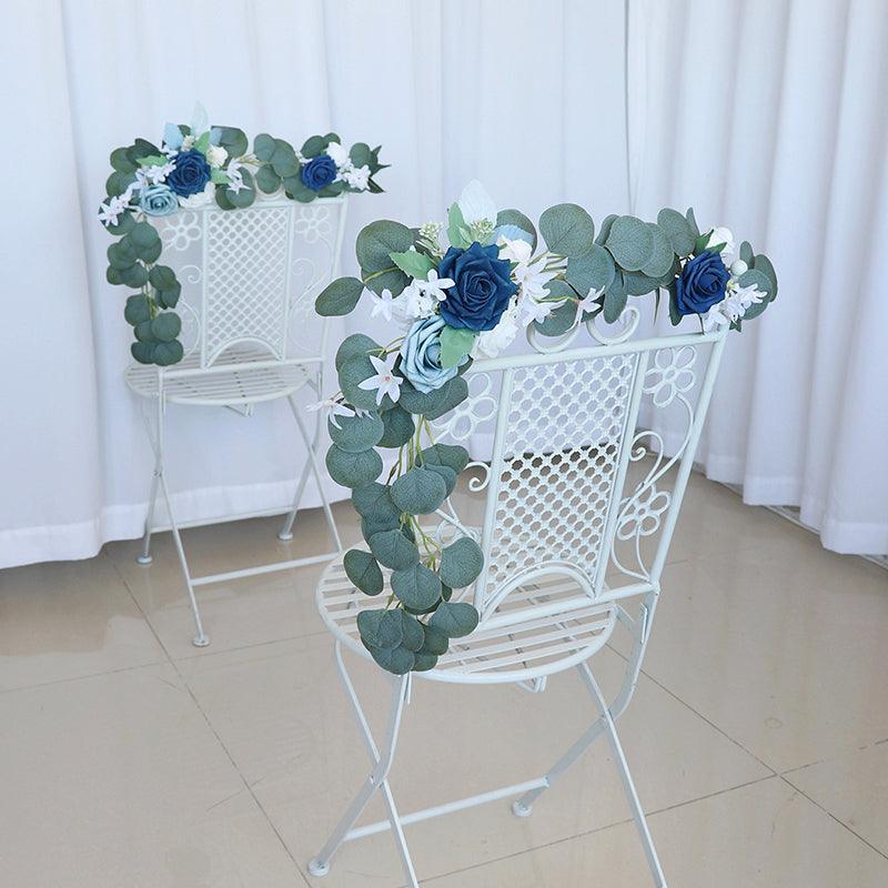 Simulated flower Eucalyptus rattan chair back flower wedding chair back flower decoration - Uflower