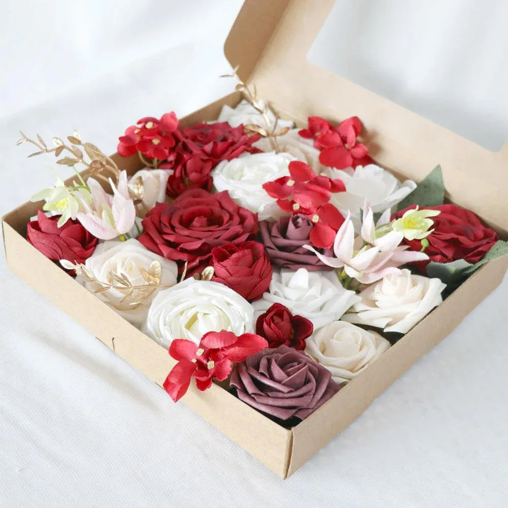 Simulation Flowers Boxed Flowers Valentine's Day Wedding Handmade Gifts Boxed Flowers Bridal - Uflower
