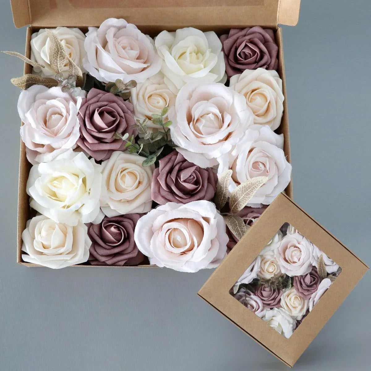 New simulation flower box Valentine's Day gift box flowers wedding bride hand bouquet DIY home bouquet - Uflower