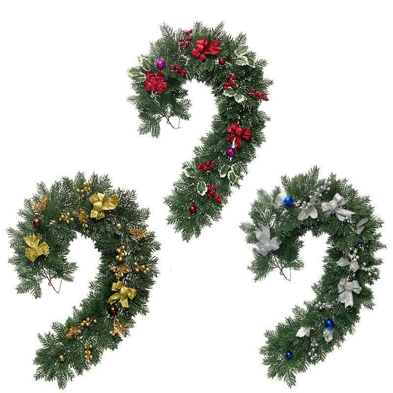 Christmas Pine Needles Rattan Christmas Encrypted Pine Needles Colourful Balls Festive Atmosphere Indoor Decoration - Uflower