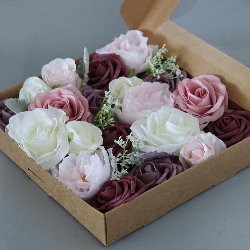Creative Simulation Rose Box Valentine's Day Birthday Gift Box Flower DIY Bridal Bouquet - Uflower
