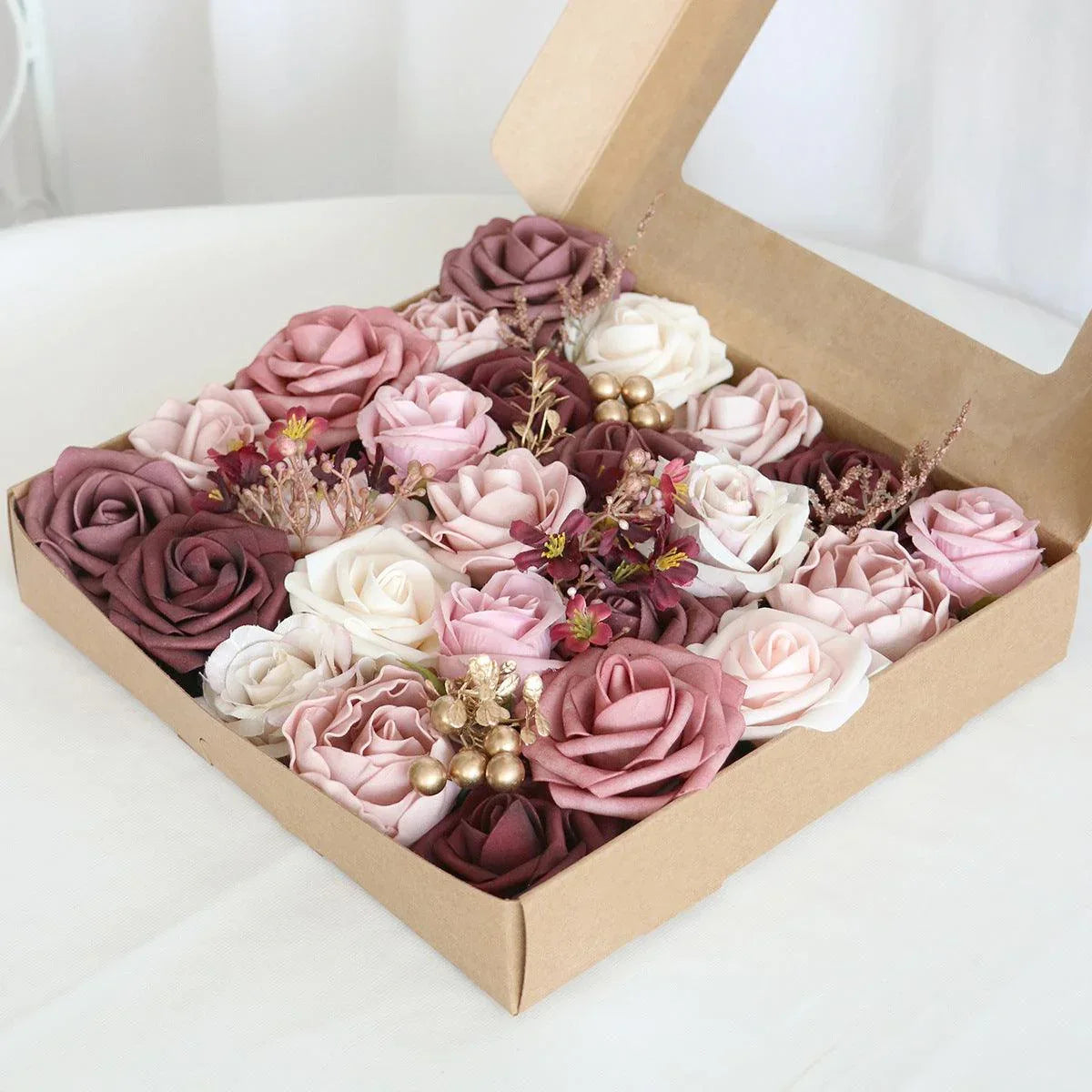 Wedding Diy Bridal Bouquet Simulation Flowers Boxed Flowers Proposal Birthday Party Gift - Uflower