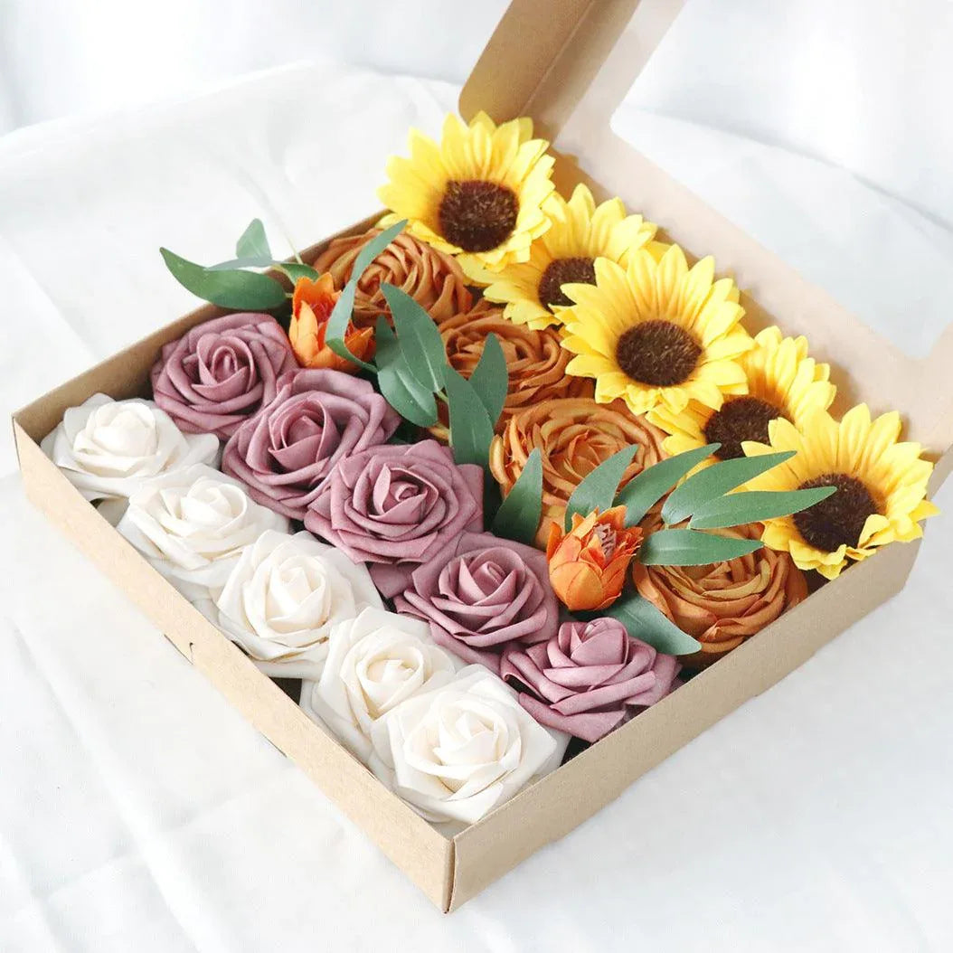 Simulation Flower Box Wedding Festivals Handmade Gift Box Flower Western Wedding Diy Bridal Clutch - Uflower