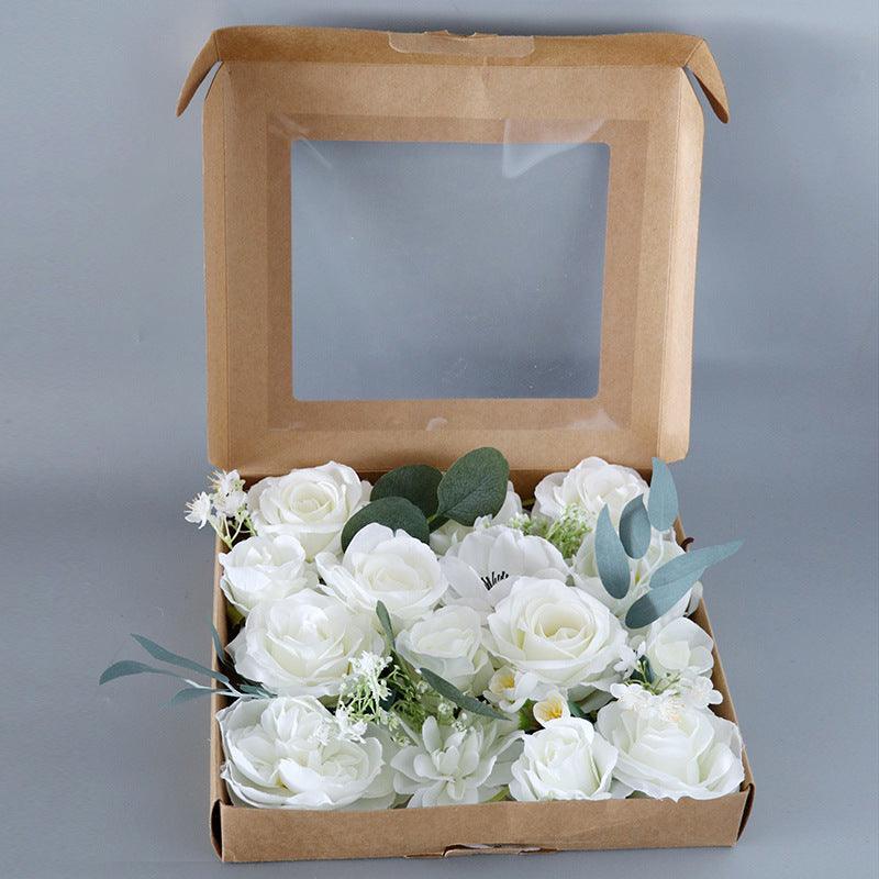 Simulation Silk Flowers Flower Box Wedding Proposal Birthday Gift Box Home Decor Bouquet - Uflower