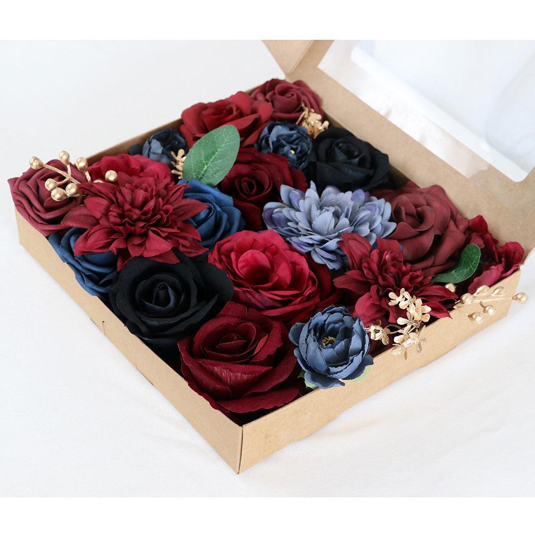 Simulation Boxed Flowers Wedding Anniversary Birthday Gift Flower Box Diy Home Decoration - Uflower