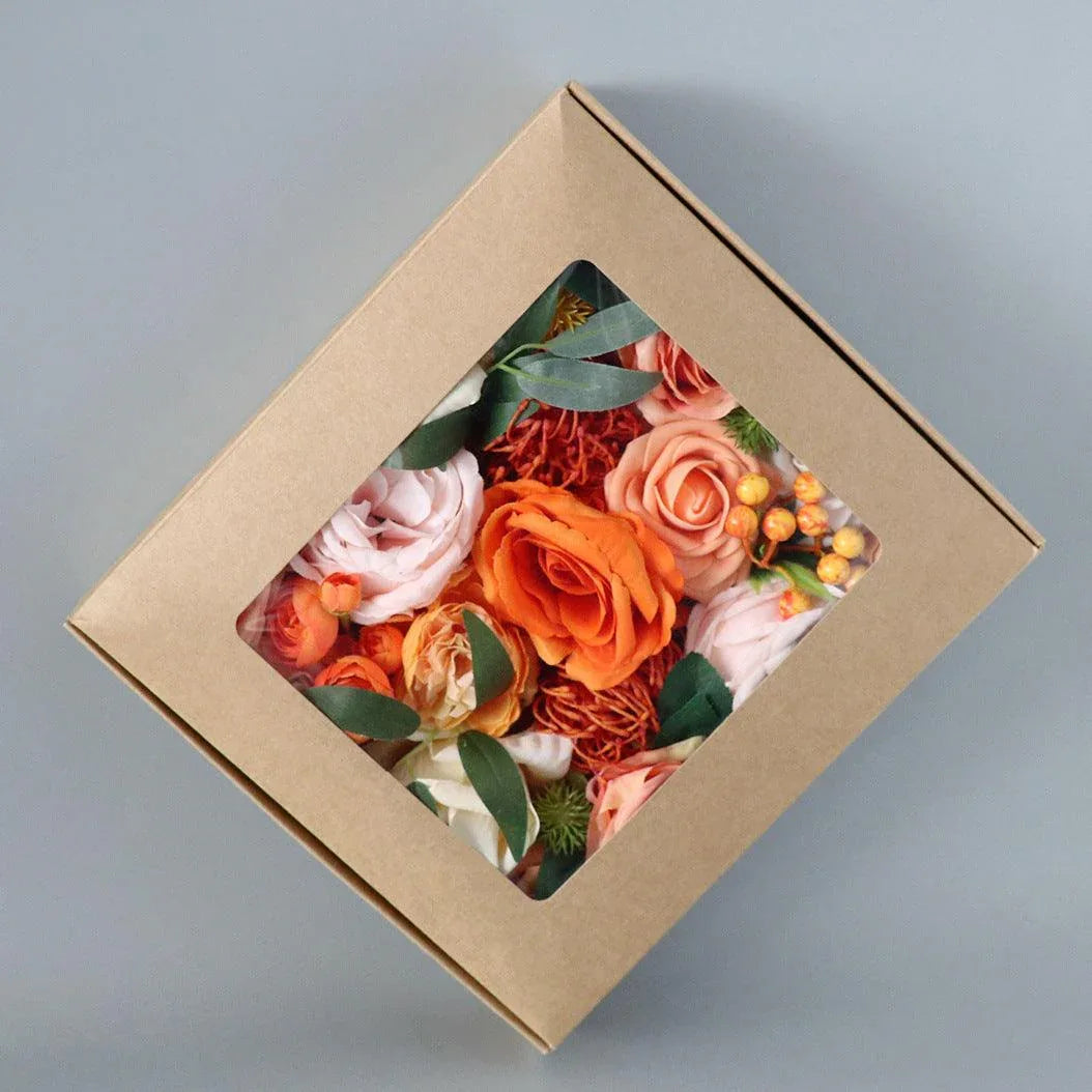 Simulation Silk Flowers Boxed Flowers Wedding Valentine's Day Diy Hand Bouquet Birthday Gift Box Flowers - Uflower