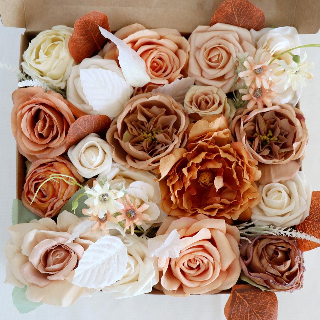 Simulation Rose Boxed Flowers Wedding Diy Bridal Bouquet Holiday Proposal Gift - Uflower