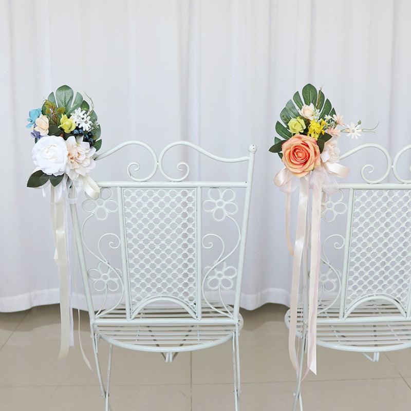 Simulated flower chair back flower wedding bouquet decoration - Uflower