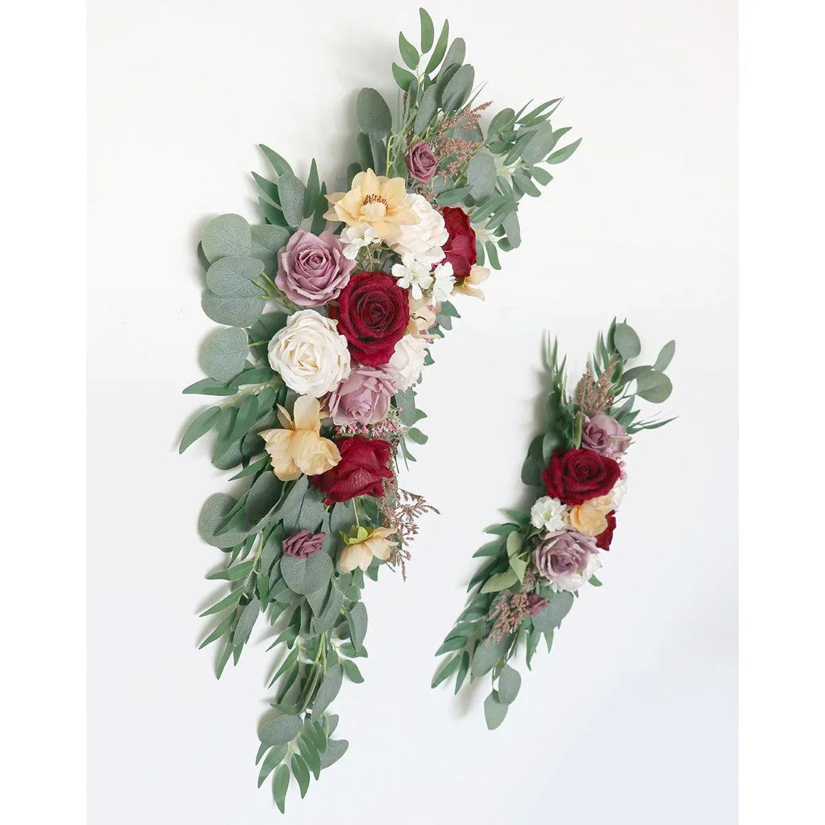 Light Champagne Wedding Arch Hanging Corner Floral Decor - Uflower