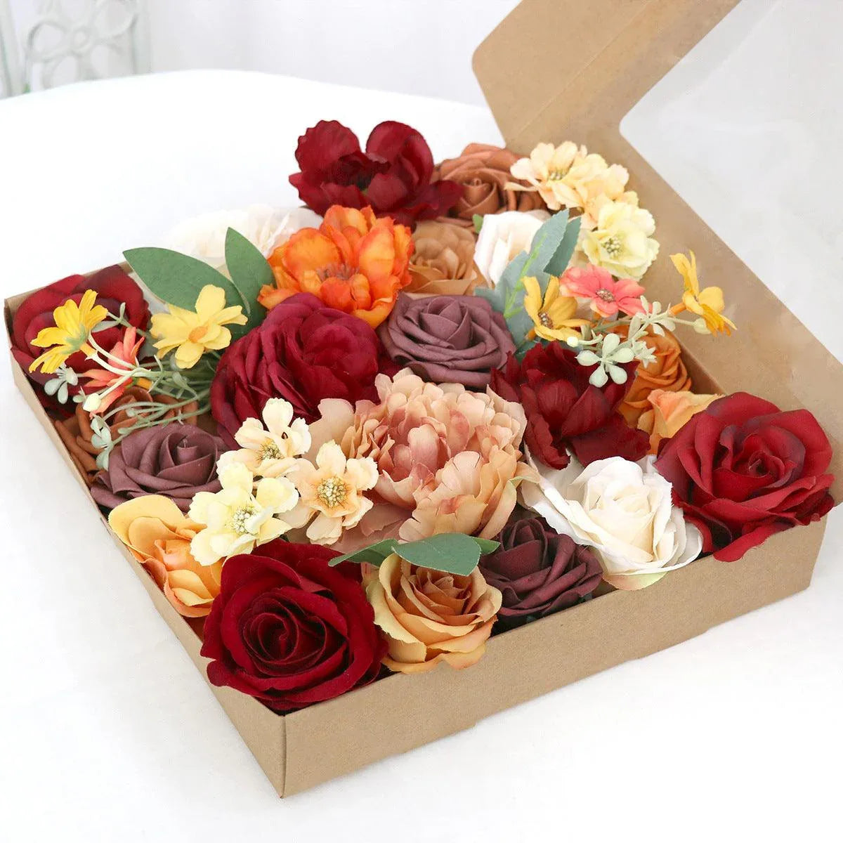 Boxed Flowers European Style Wedding Birthday Party Simulation Flower Gift Set - Uflower