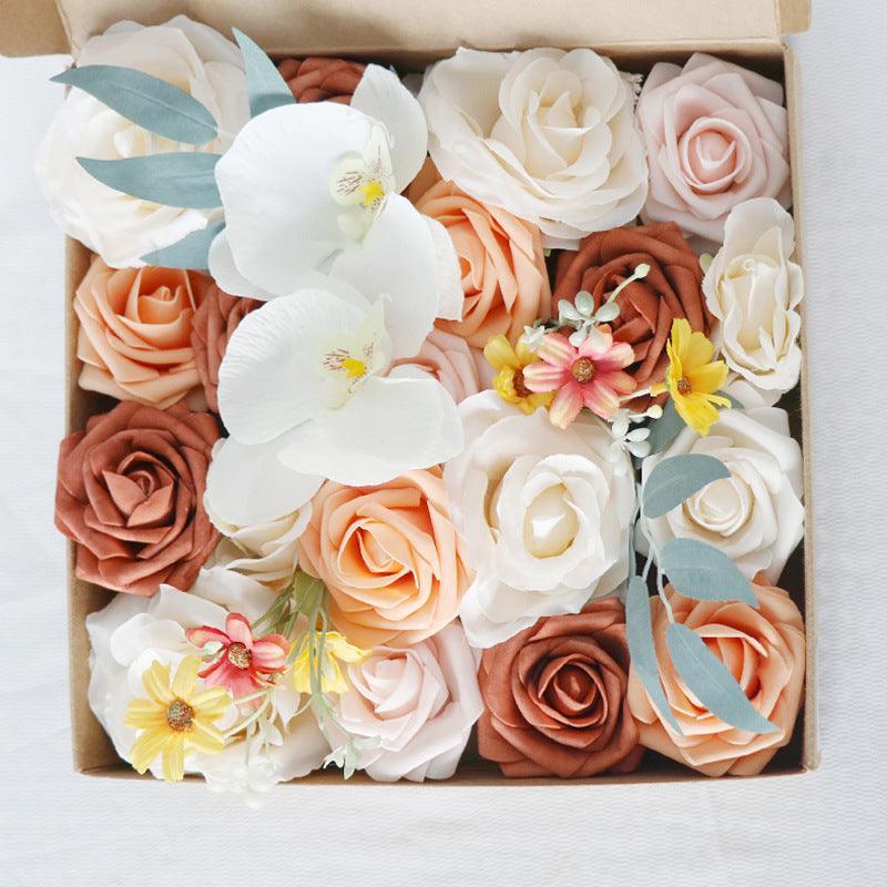 Simulation Flowers Boxed Flowers Wedding Birthday Party Gift Flower Box DIY Home Decoration Flowers - Uflower