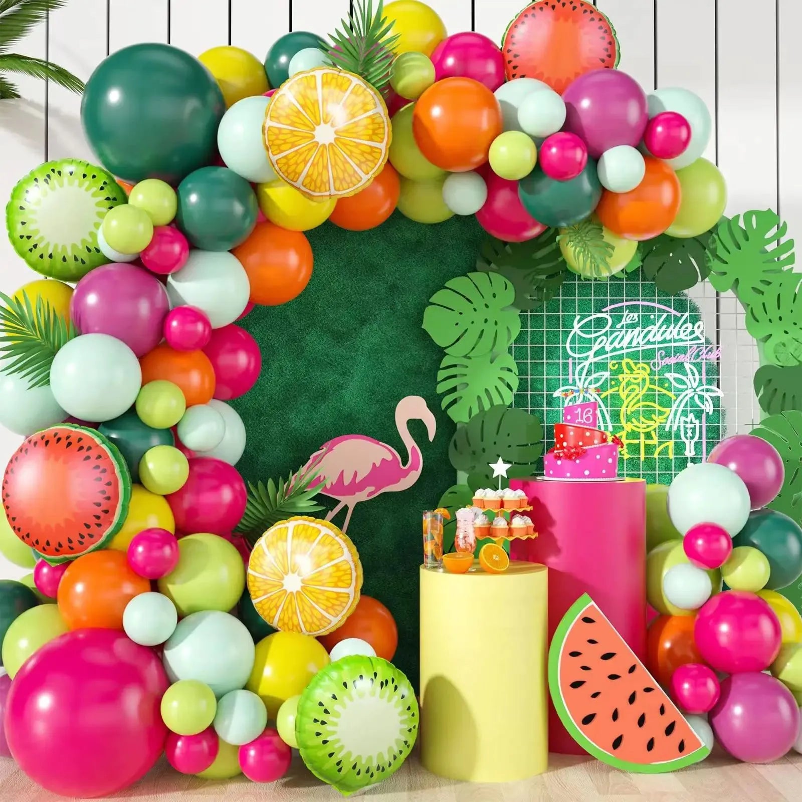 Uflower Hawaiian Themed Party Balloons Set DD03195