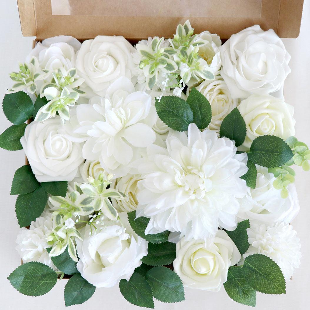Simulation Boxed Flowers European Wedding DIY Hand Bouquet Valentine's Day Gift Flower Boxes - Uflower