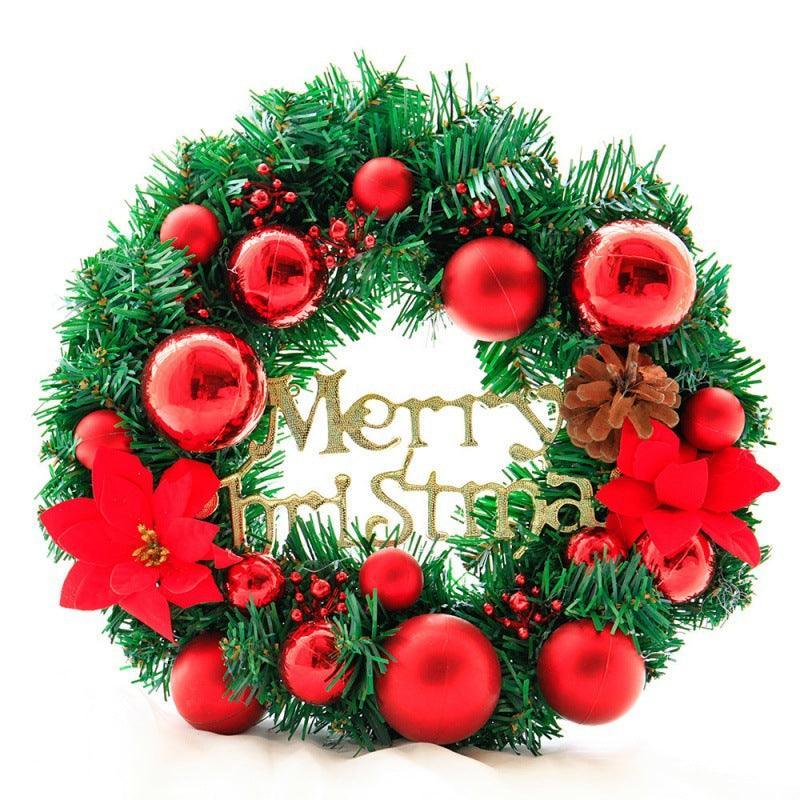 New Christmas Wreath Saffron Wreath 30/40/50 Decoration Door Decoration Hanging Decoration Supplies - Uflower