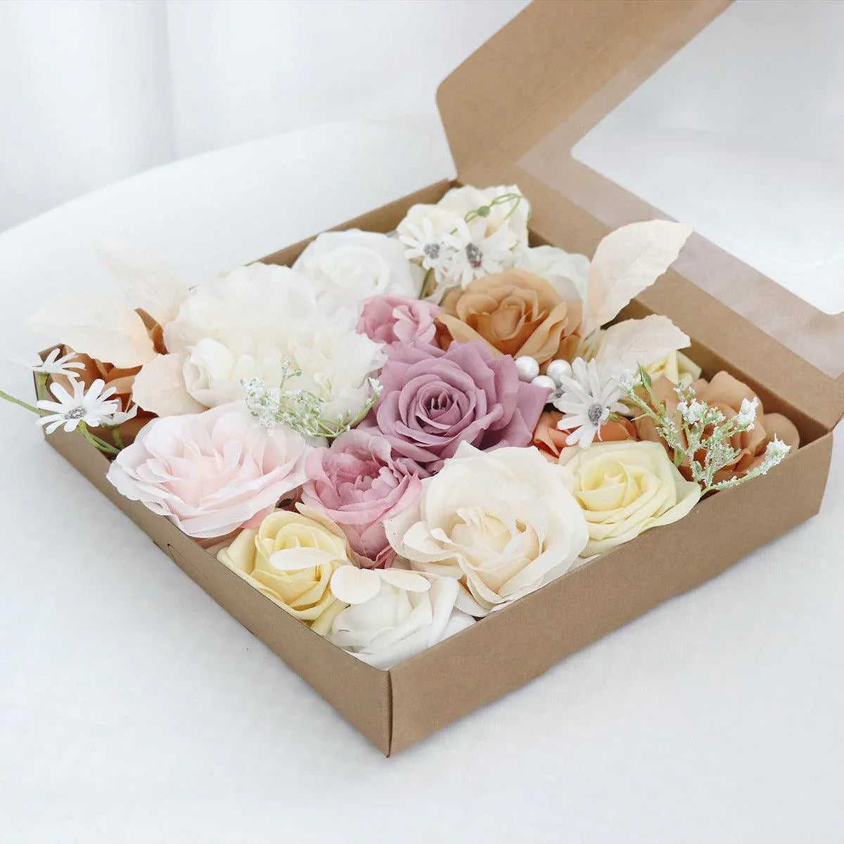 Boxed flowers DIY rose simulation hand bouquet Valentine's Day gift flower box - Uflower