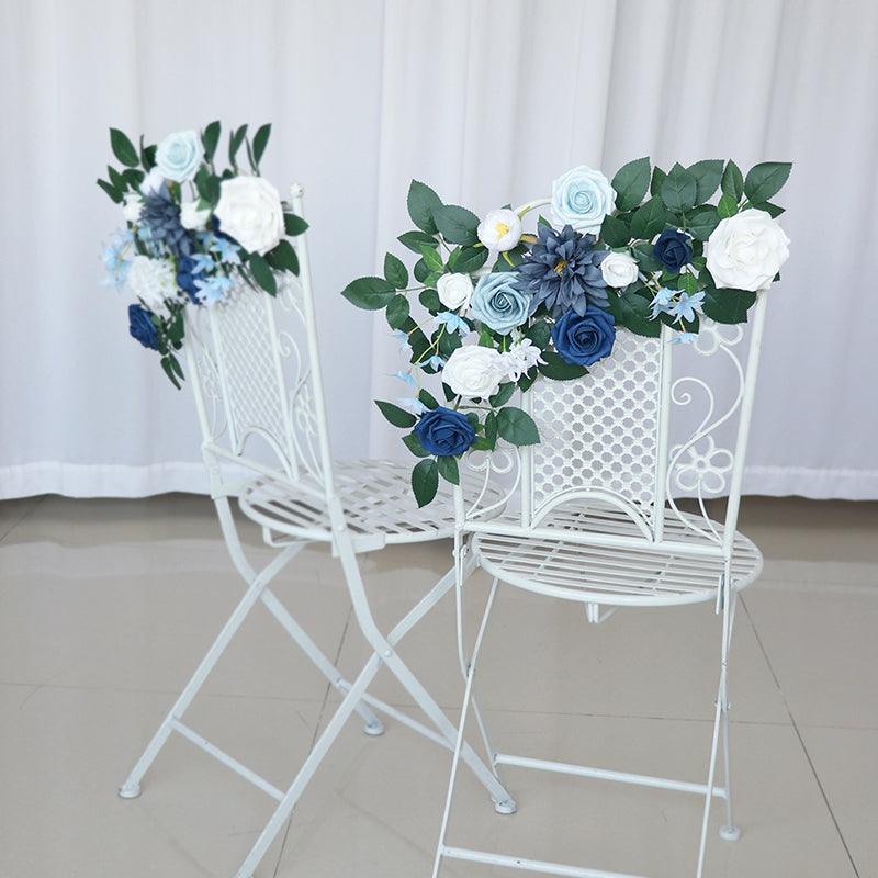 Simulated Huasen Series Outdoor Wedding Welcome Sign Corner Flower Chair Back Flower Decoration - Uflower