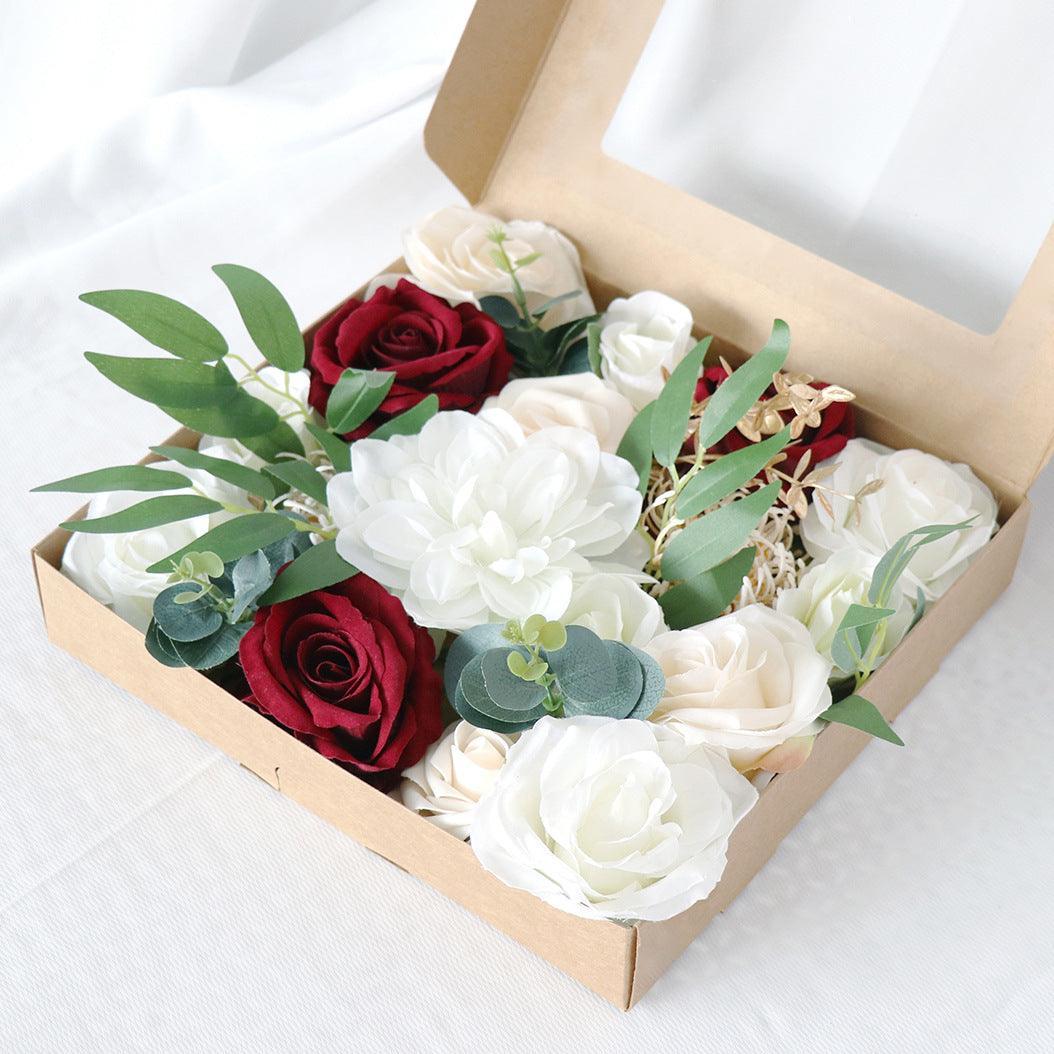 Simulation Flowers Boxed Flowers Western Wedding Bridal Bouquet Birthday Party Gift - Uflower