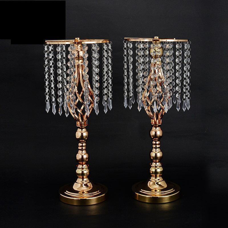Wedding Decorative Flower Ware Iron Art Electroplated Tassel Crystal Roadmap - Uflower