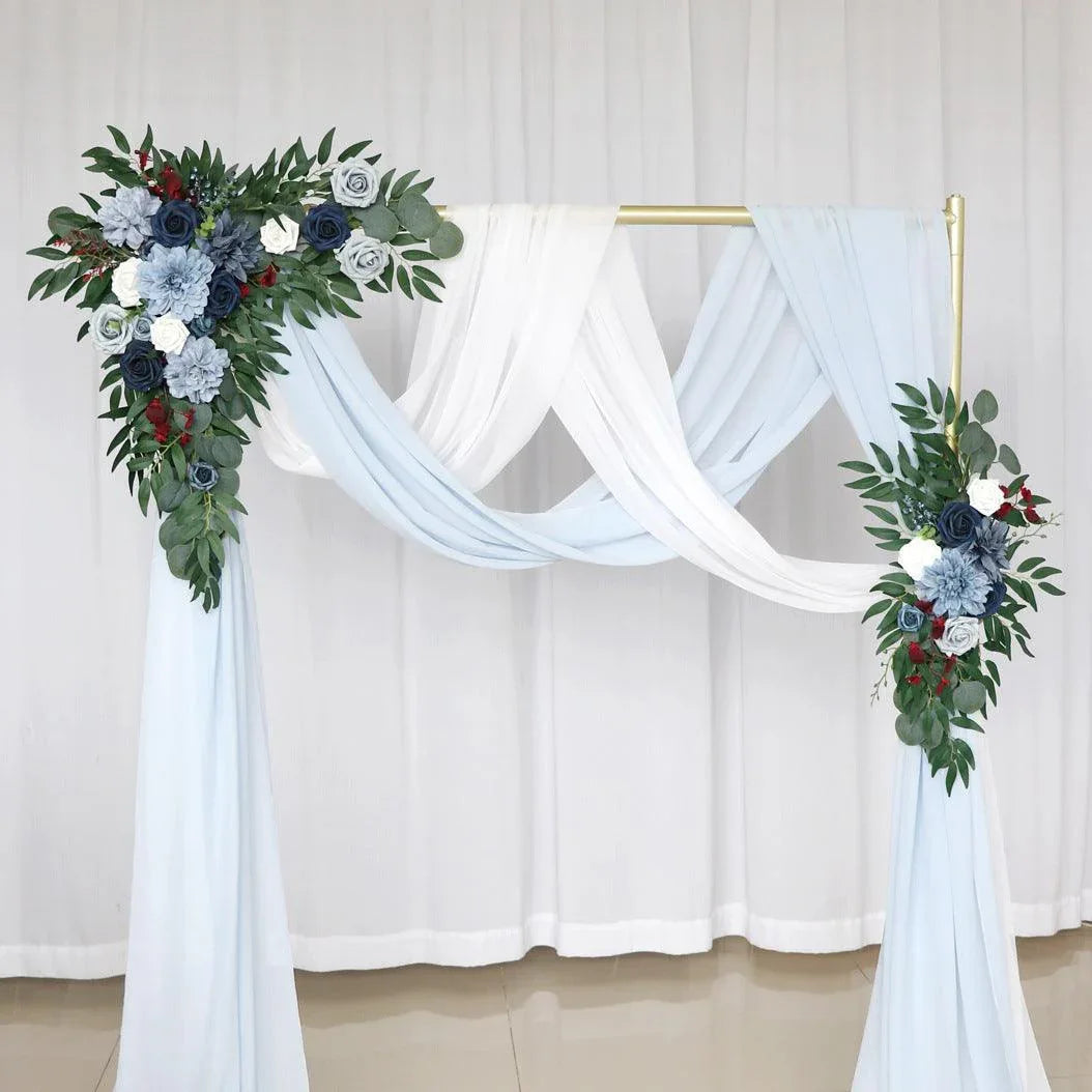 Blue Purple Color Greenery Wedding Hanging Corner Floral Decor - Uflower