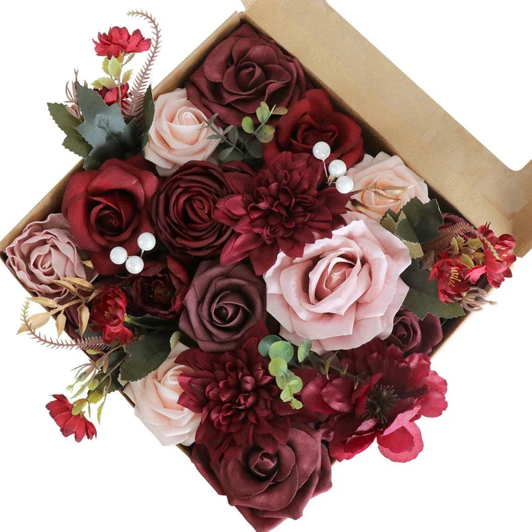 European Simulation Flower Box Wedding Banquet Handmade Gift Box Flower Holiday Diy Decoration - Uflower