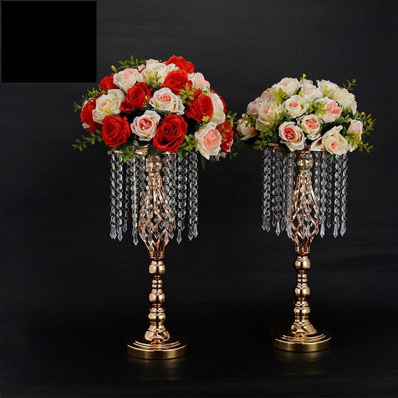 Wedding Decorative Flower Ware Iron Art Electroplated Tassel Crystal Roadmap - Uflower
