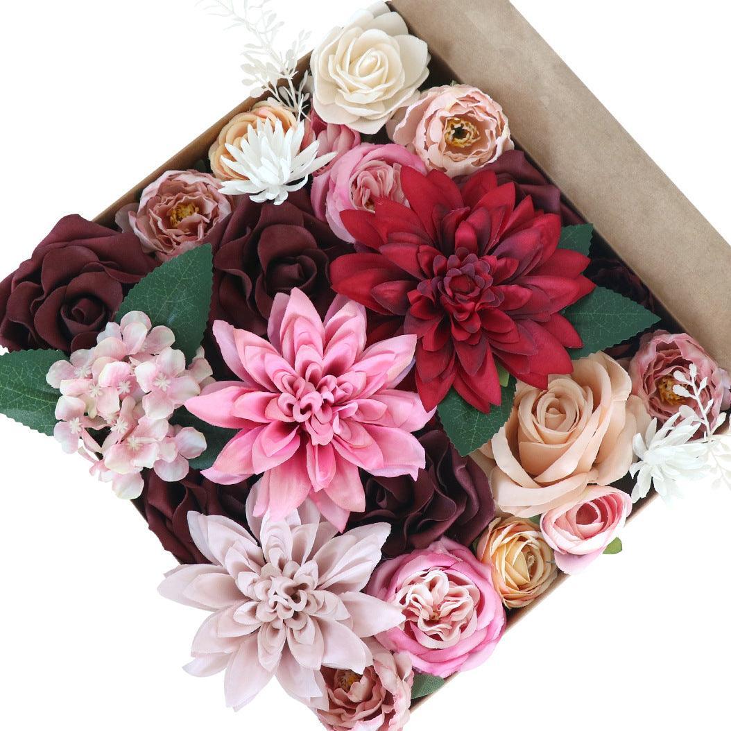 Simulation Flowers Boxed Birthday Proposal Gift Flower Box Diy Wedding Bridal Bouquet - Uflower