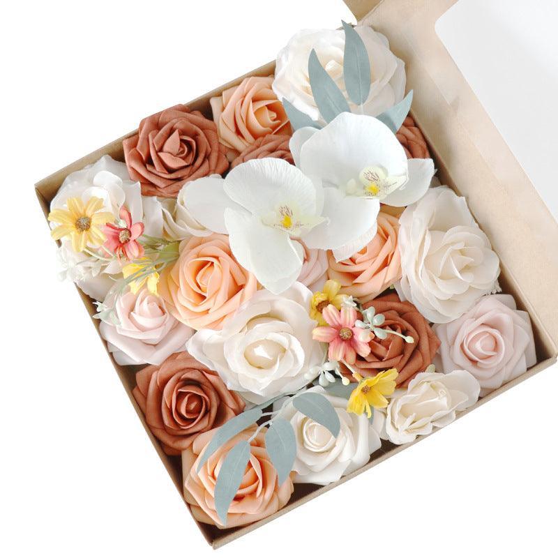 Simulation Flowers Boxed Flowers Wedding Birthday Party Gift Flower Box DIY Home Decoration Flowers - Uflower