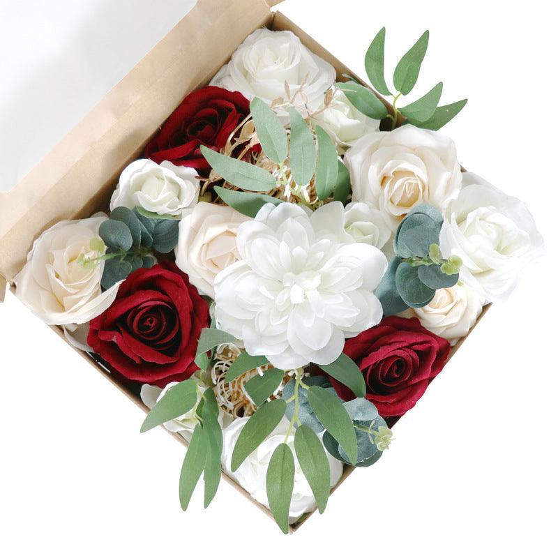 Simulation Flowers Boxed Flowers Western Wedding Bridal Bouquet Birthday Party Gift - Uflower