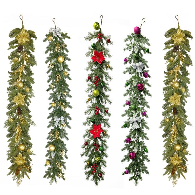 Simulation Pine Needle RattanChristmas FlowersColour BallsBellsIndoor DecorationArtificial Pine Needle Rattan - Uflower