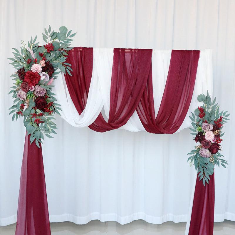 Bean Paste Color Greenery Wedding Hanging Corner Floral Decor - Uflower