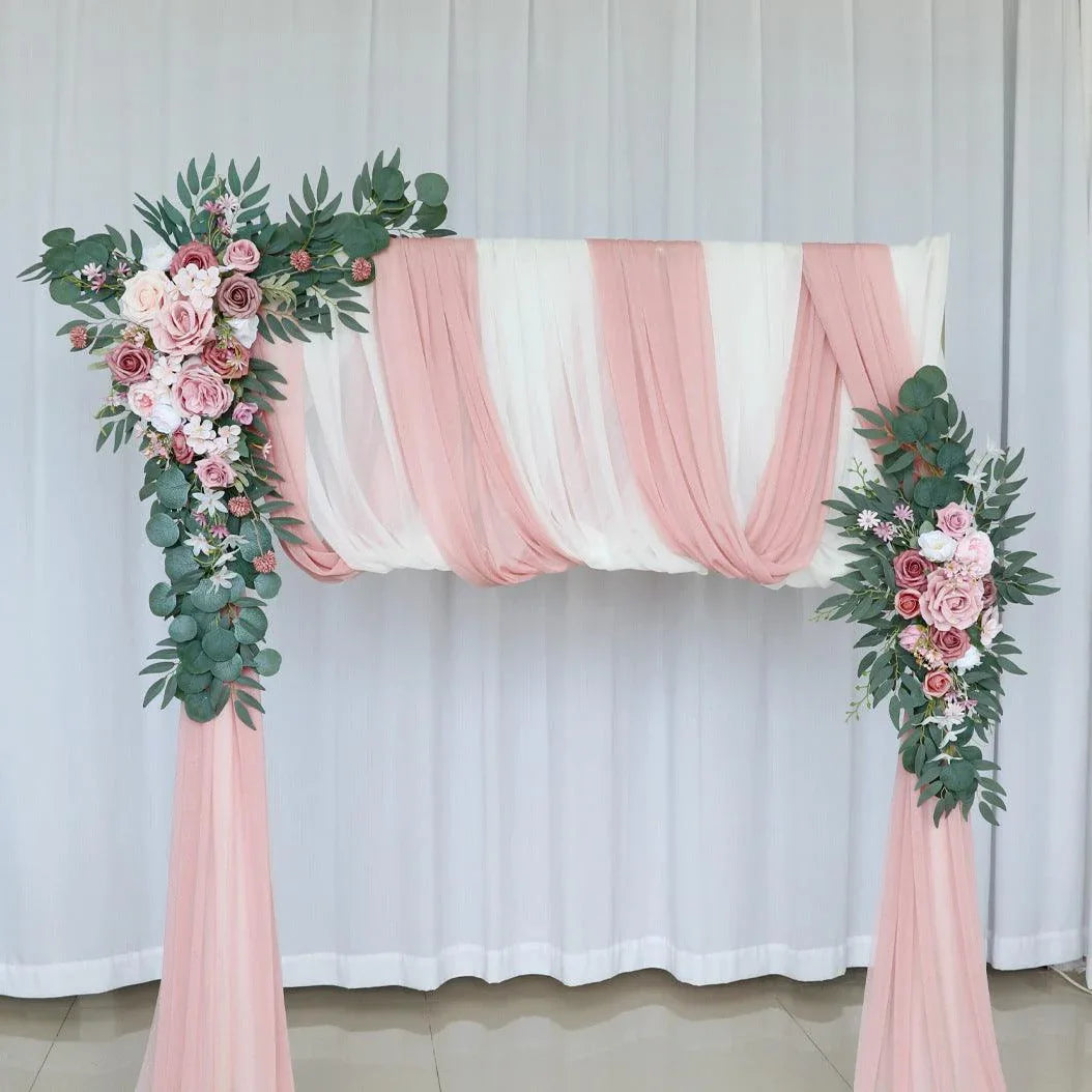 Simulated Arch Dousha Powder Decoration Wedding Scene Welcome Sign Corner Flower Arrangement - Uflower