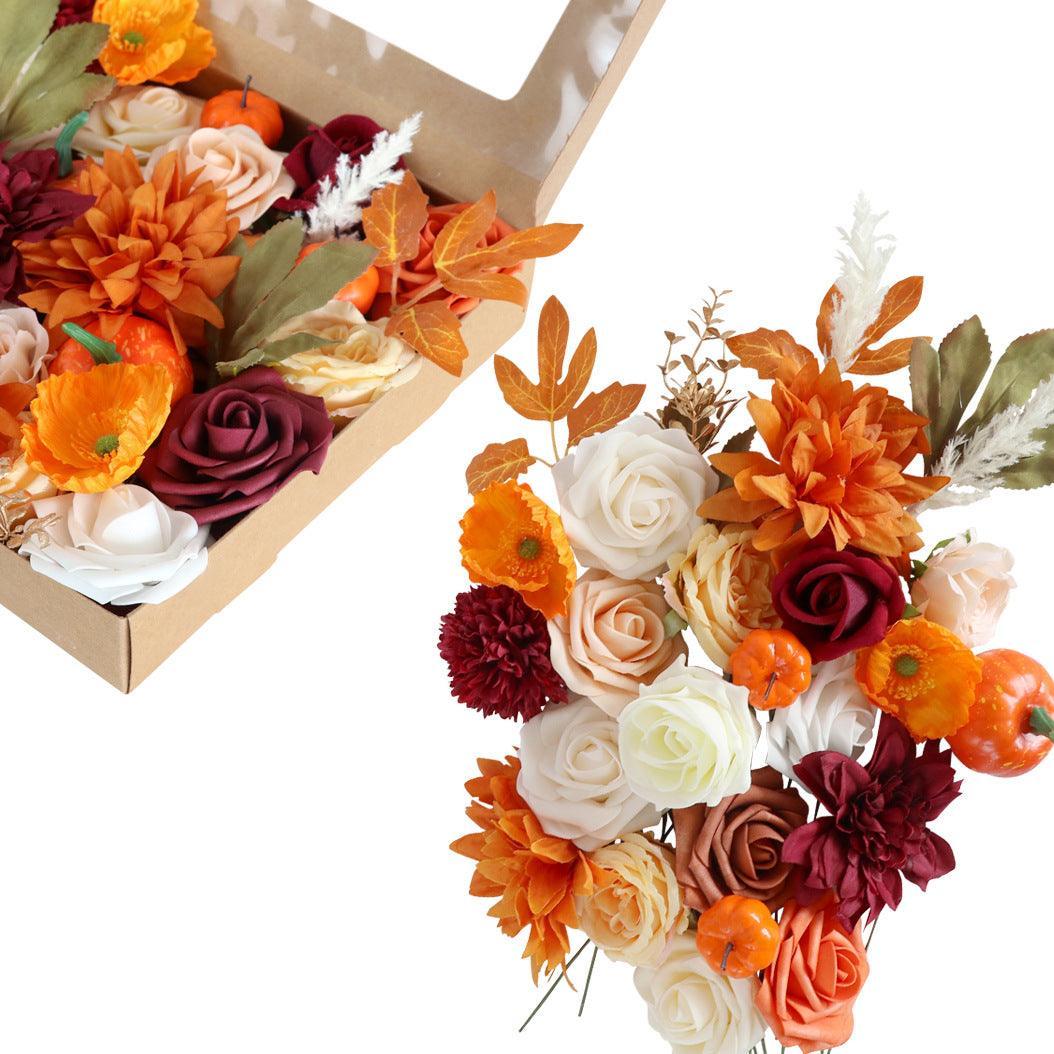 Faux Flowers Boxed Flowers Halloween Gift Flower Box Flower Heads With Rods Diy Home Decor - Uflower