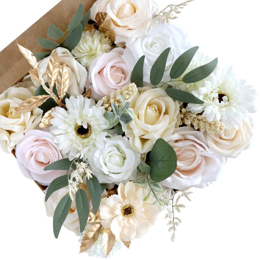 Simulation Rose Boxed Flowers Wedding DIY Bridal Bouquet Birthday Valentine's Day Gift - Uflower