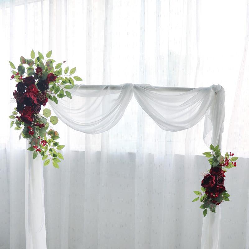 Wedding simulation arch flower triangle floral wedding stage background decoration flowers - Uflower