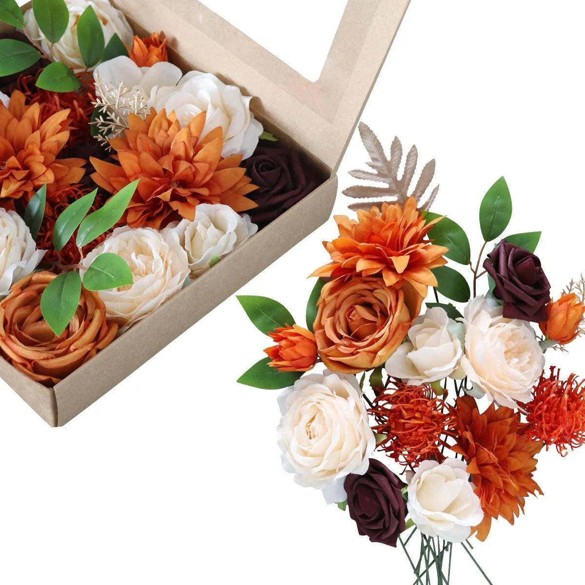 Boxed Flowers European Wedding Birthday Party Simulation Flowers Gift Box Valentine's Day Gift - Uflower
