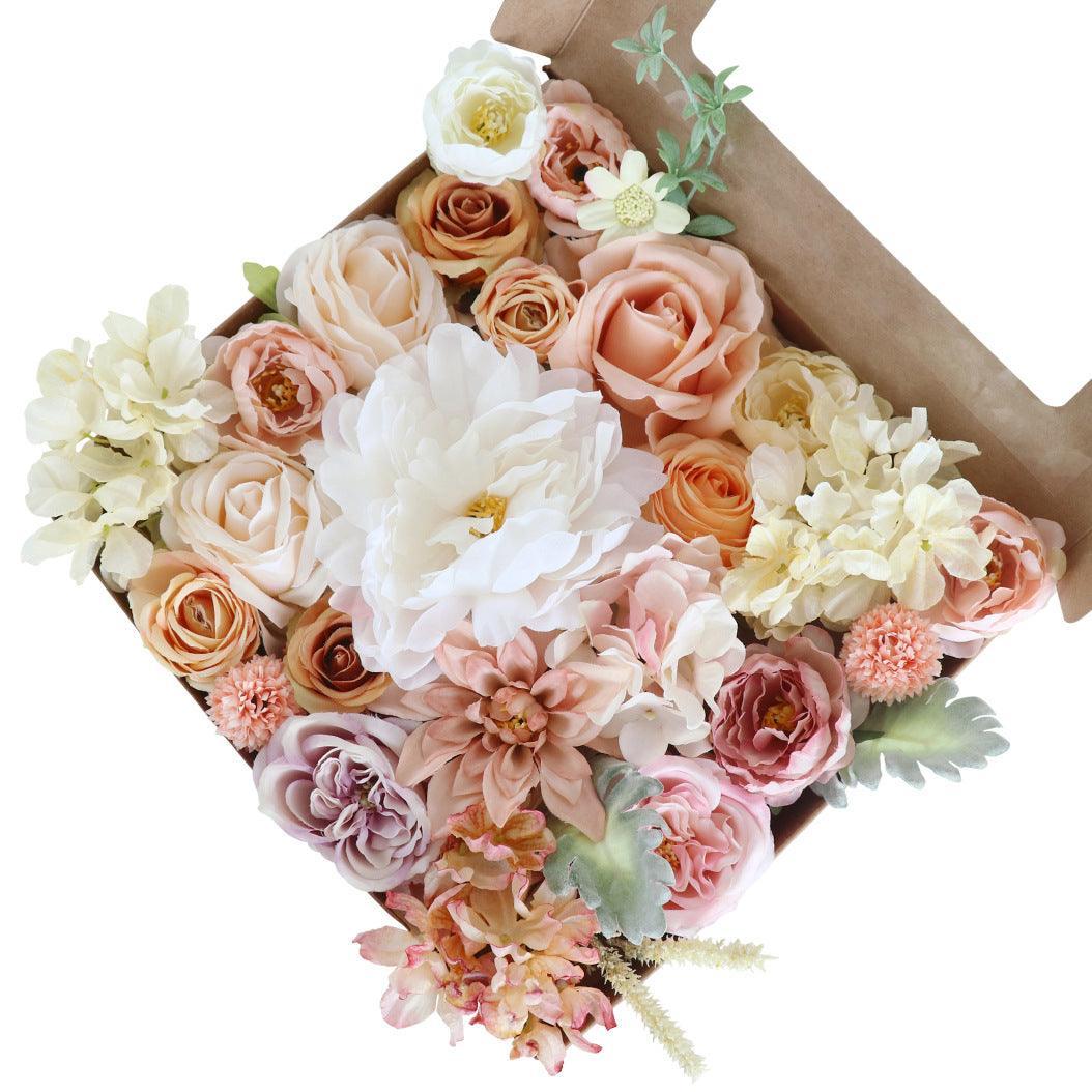 Simulation boxed flowers cross-border export wedding Diy bride hand bouquet holiday party gift flower box - Uflower