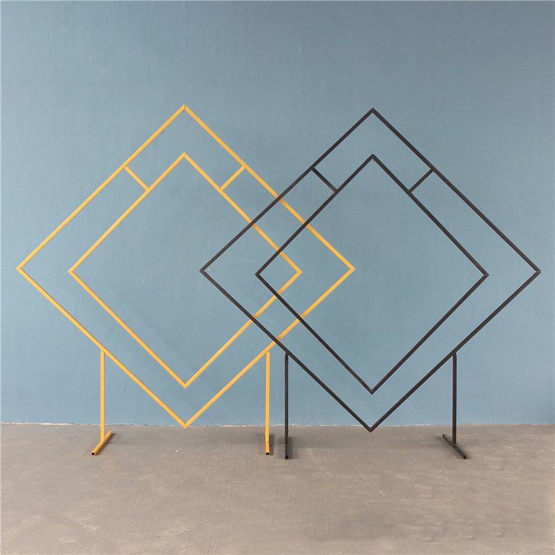 Gilded square wedding arch background frame - Uflower