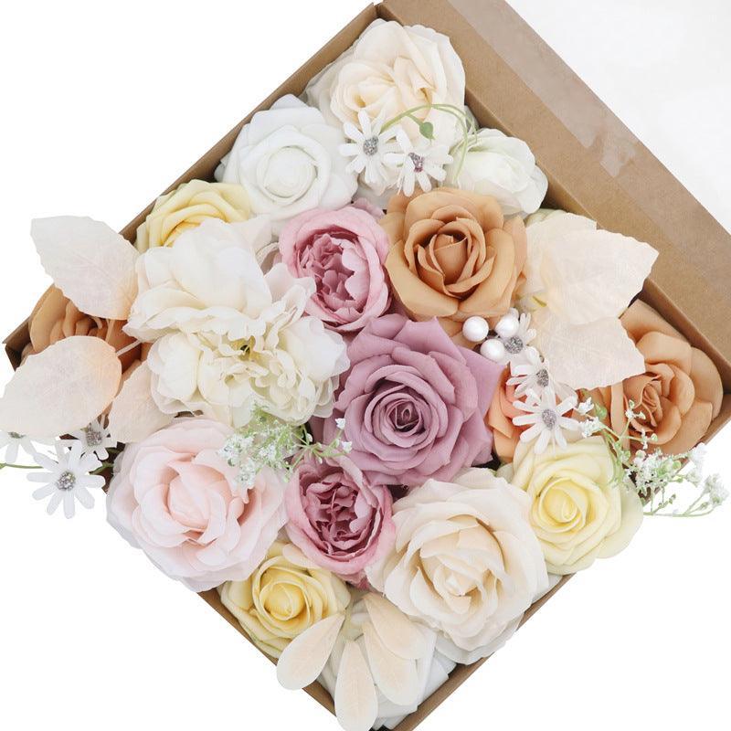 Boxed flowers DIY rose simulation hand bouquet Valentine's Day gift flower box - Uflower