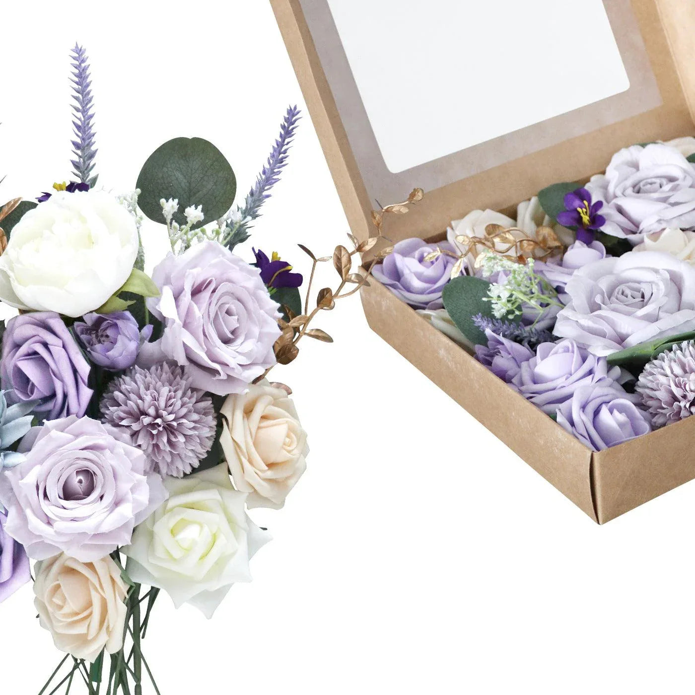 Simulation Silk Flowers Flower Box Valentine's Day Birthday DIY Hand Held Gift Set - Uflower