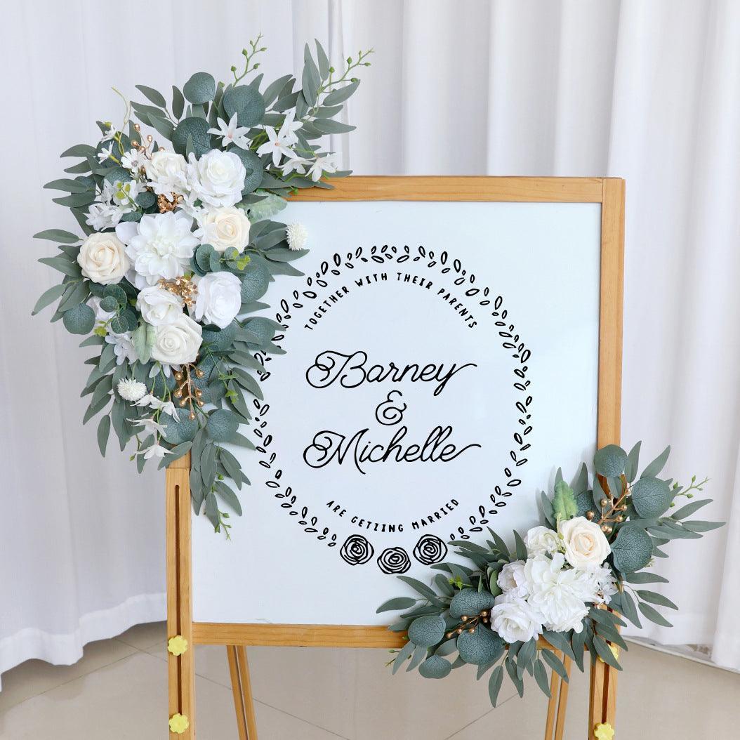 Wedding Arch Flower Simulation Rose Welcome Sign Wedding Party - Uflower