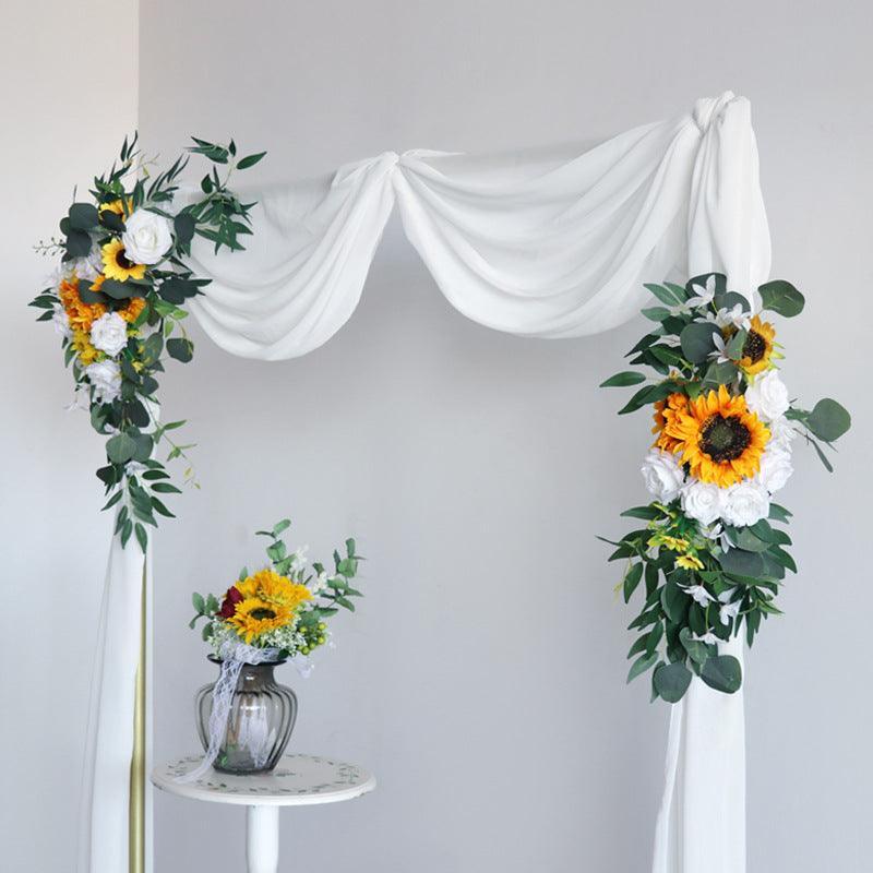 Simulation Sunflower Wedding Hanging Corner Floral Decor - Uflower
